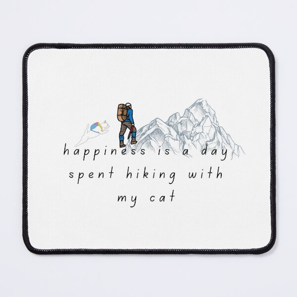 Item preview, happiness is a day spent hiking with my cat designed and sold by jassine11.