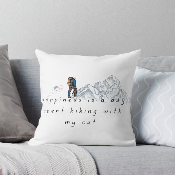 Item preview, happiness is a day spent hiking with my cat designed and sold by jassine11.