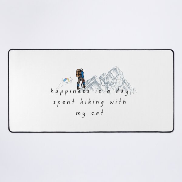 Item preview, happiness is a day spent hiking with my cat designed and sold by jassine11.