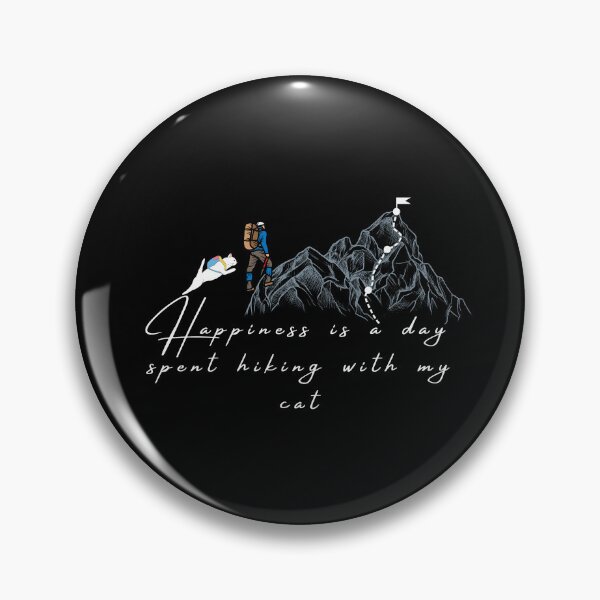 Item preview, happiness is a day spent hiking with my cat designed and sold by jassine11.