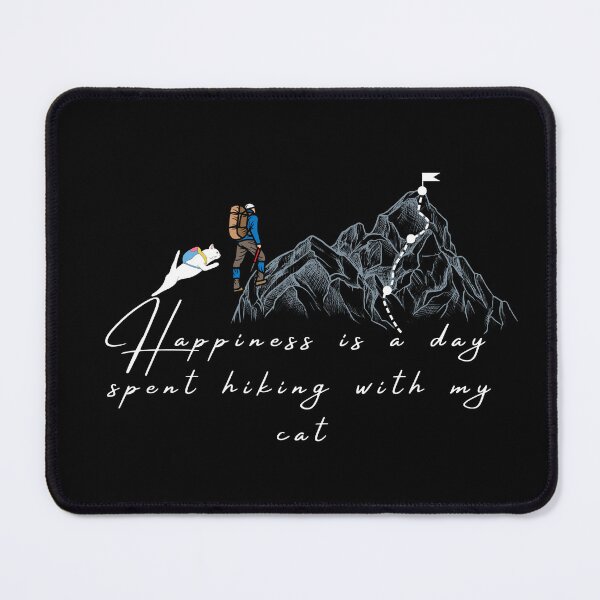 Item preview, happiness is a day spent hiking with my cat designed and sold by jassine11.