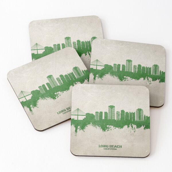 Item preview, Long Beach California Skyline designed and sold by ArtPrints.