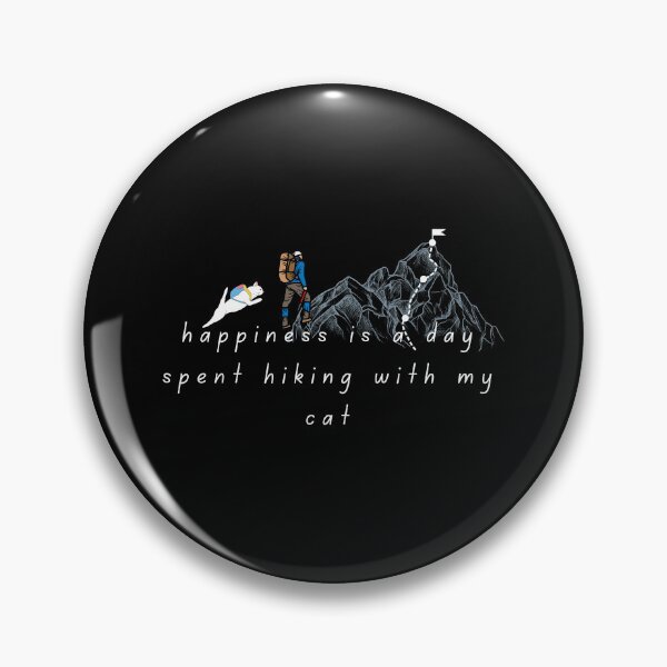 Item preview, happiness is a day spent hiking with my cat designed and sold by jassine11.