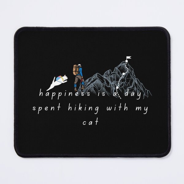 Item preview, happiness is a day spent hiking with my cat designed and sold by jassine11.