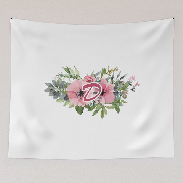 Item preview, D : Floral Initial Wreath Monogram D designed and sold by EasilyShop.