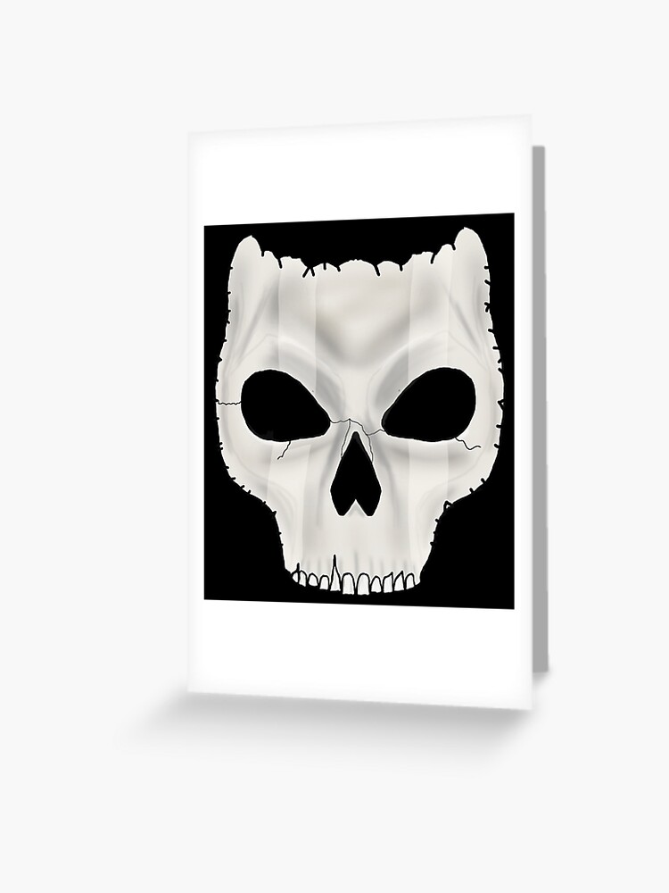 Simon Ghost Riley Black Mask MW2 | Greeting Card