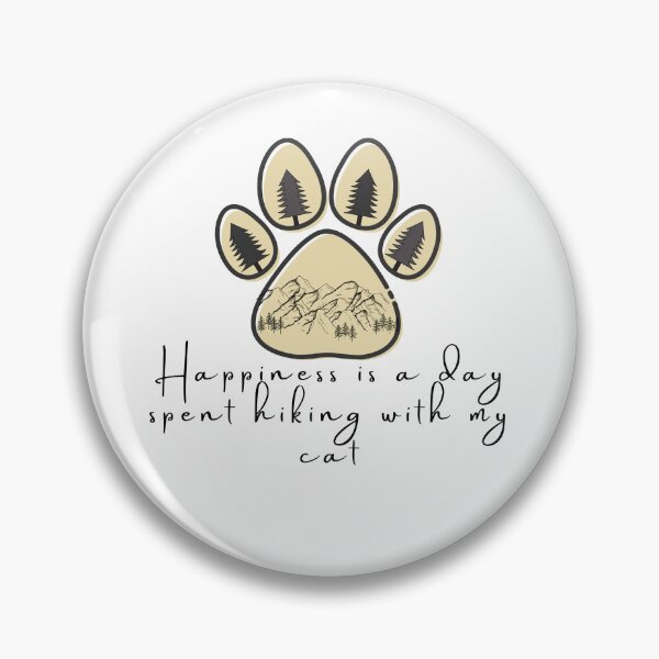 Item preview, happiness is a day spent hiking with my cat designed and sold by jassine11.