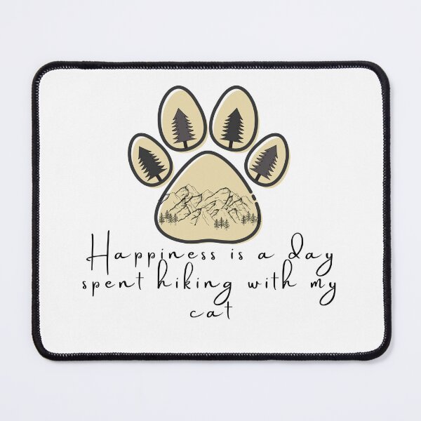 Item preview, happiness is a day spent hiking with my cat designed and sold by jassine11.