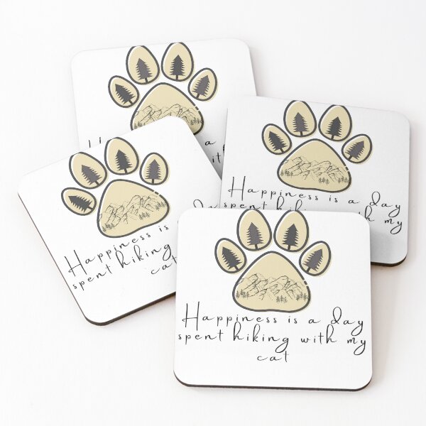 Item preview, happiness is a day spent hiking with my cat designed and sold by jassine11.
