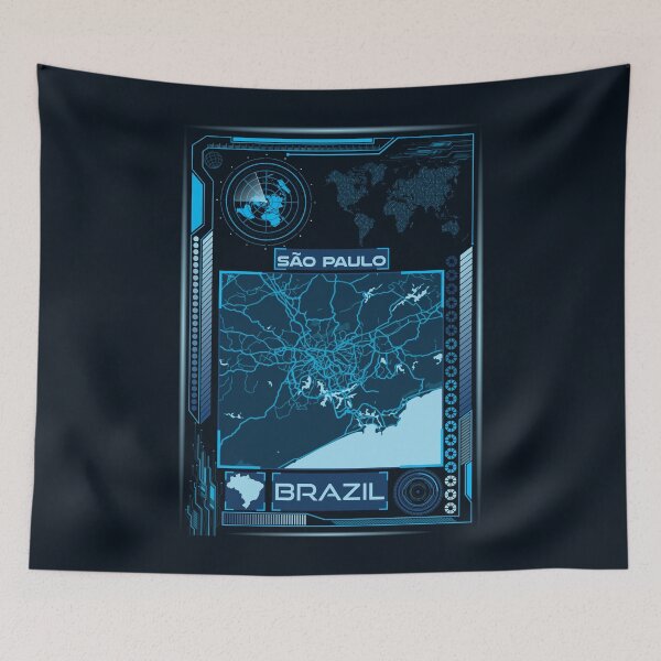 Item preview, SAO PAULO MAP BRAZIL designed and sold by hatimelhag.