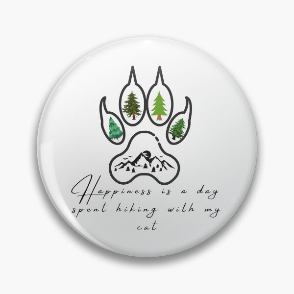 Item preview, happiness is a day spent hiking with my cat designed and sold by jassine11.
