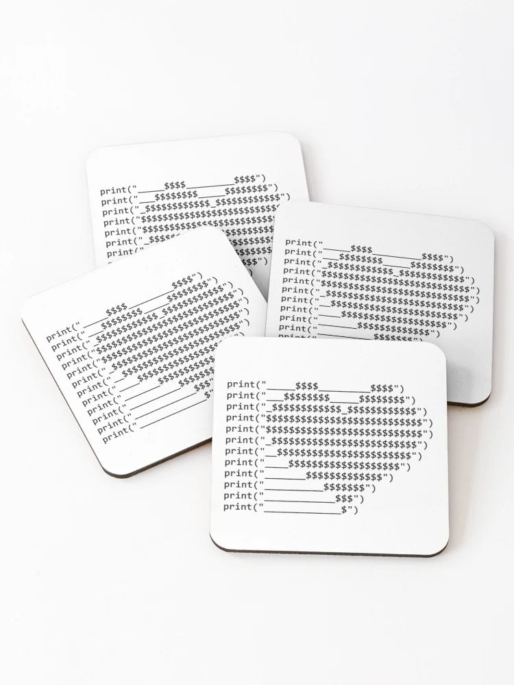 Thumbnail 1 of 5, Coasters (Set of 4), Computer Geek Love designed and sold by ComputerGeeksTs.