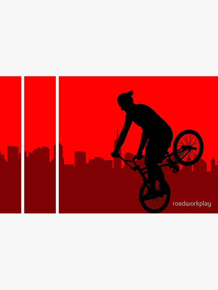 "BMX Flatland Freestyle Stunts" Sticker for Sale by roadworkplay