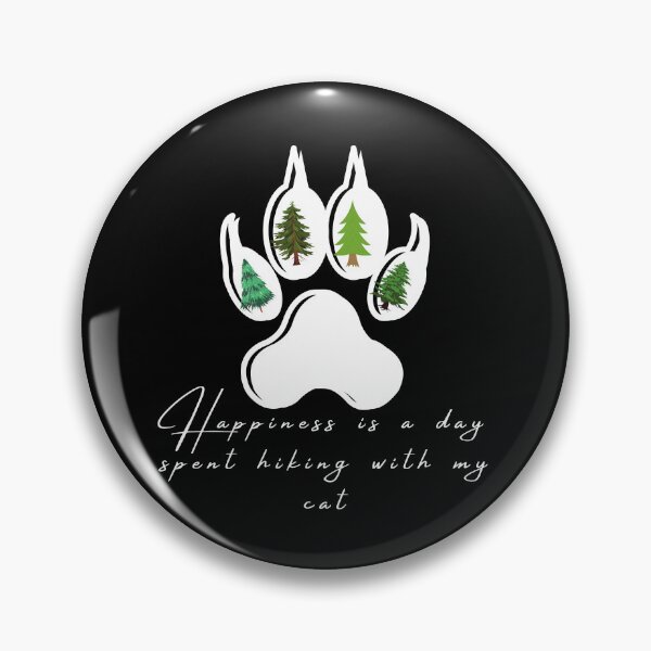 Item preview, happiness is a day spent hiking with my cat designed and sold by jassine11.