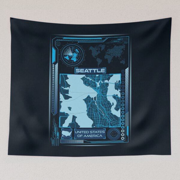 Item preview, SEATTLE MAP USA designed and sold by hatimelhag.