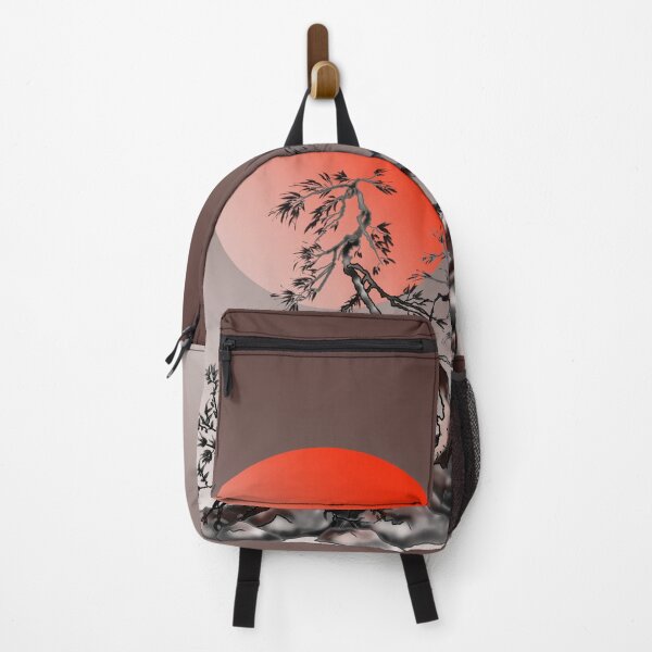 Item preview, Japanese pine trees under a red rising sun designed and sold by CuisineCat.