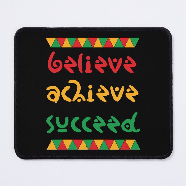 Item preview, ⭐⭐⭐⭐⭐(203) - Believe Achieve Succeed, motivational shirt for black history month with African colors designed and sold by kind4you.