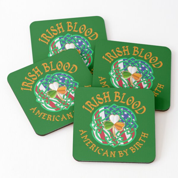 Item preview, Irish Blood American by Birth designed and sold by Warrior Veteran Clothing.