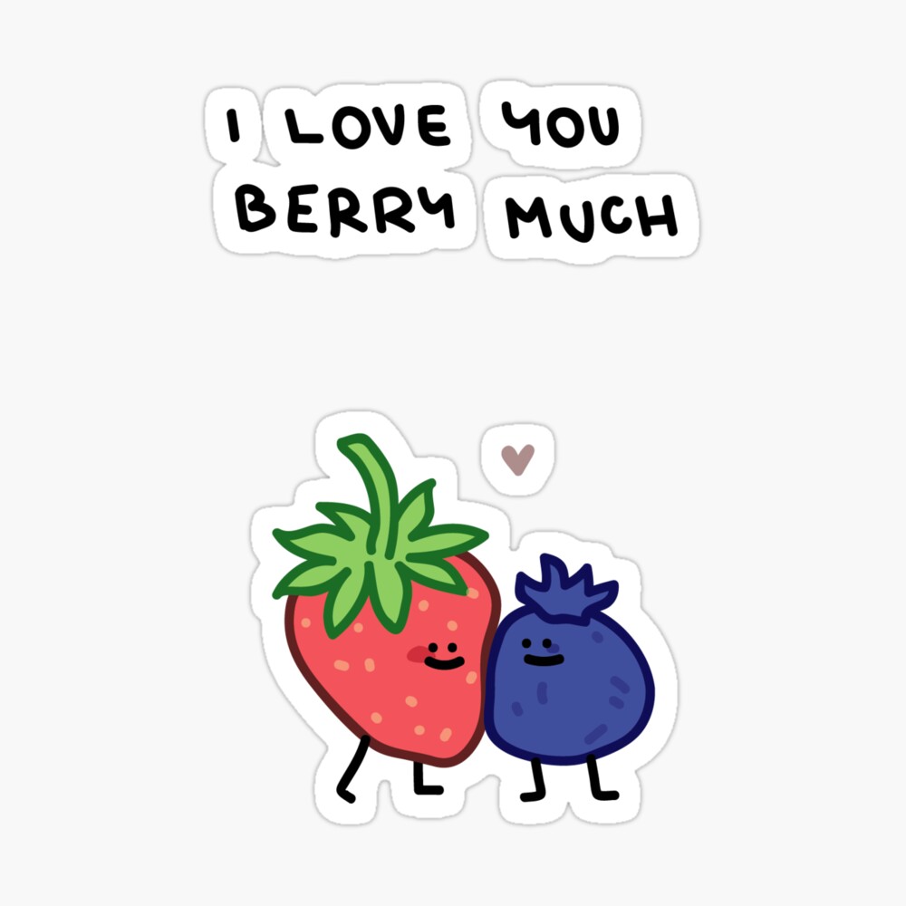 love you berry much | Sticker