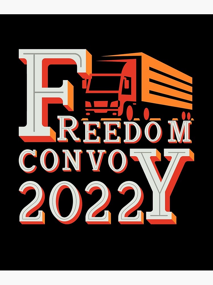 Discover FREEDOM CONVOY 2022 Canadian and american Trucker vintage cool trucker 2022 Premium Matte Vertical Poster