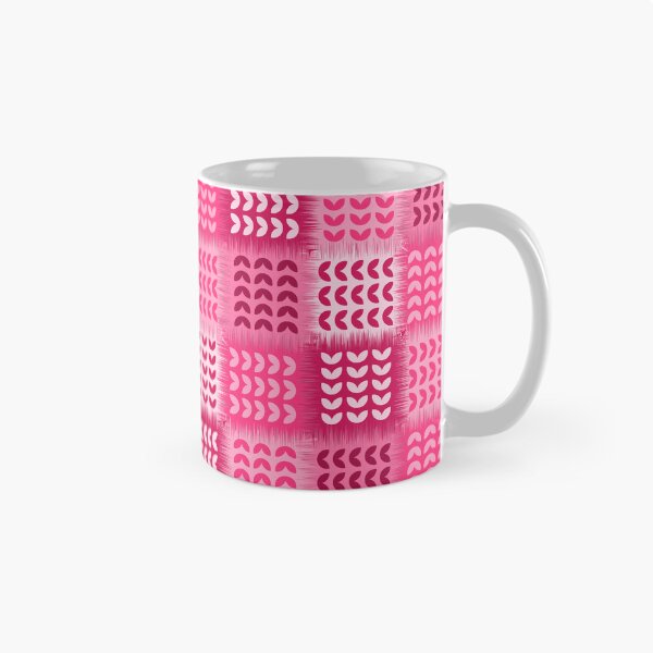 Item preview, Cute geometrical leaf pink blocks pattern designed and sold by SankiWorld.