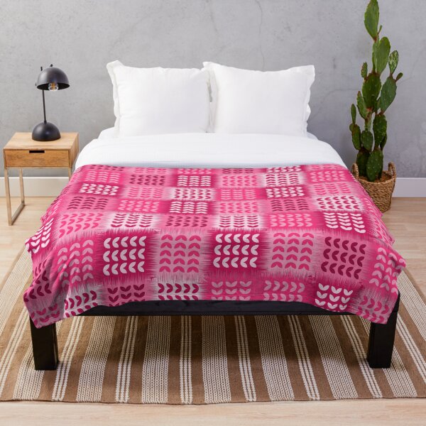 Aperçu de l'œuvre Joli motif géométrique de blocs de feuilles roses créée et vendue par SankiWorld.