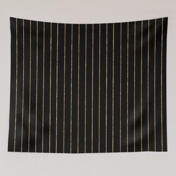 Item preview, Abstract gold stripes on black pattern designed and sold by cutecrazytshirt.