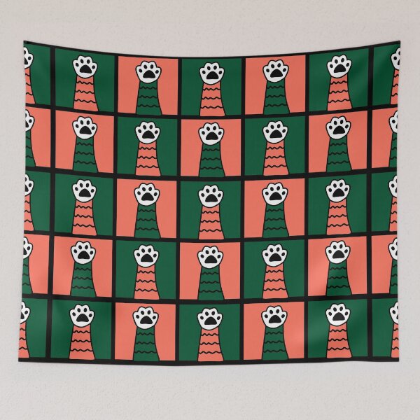 Item preview, Cat paws pink green designed and sold by CoolArtByMboya.