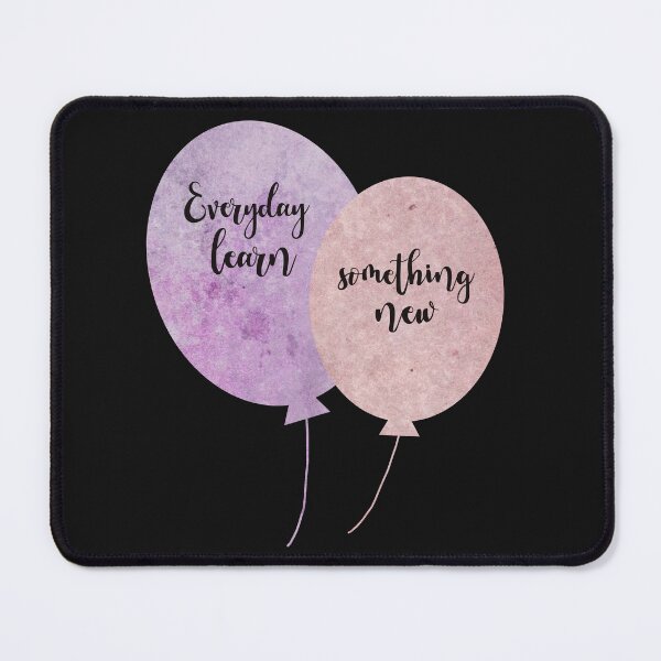 Item preview, Everyday learn something new Ballons pink and purple typography balloons designed and sold by WatercolorFun.