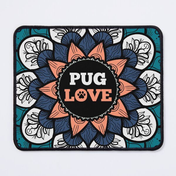 Item preview, Pug Love Flower designed and sold by momofdoggos.