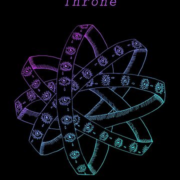 Artwork thumbnail, throne angel thrones ophanim ink illustration by indiVisibl