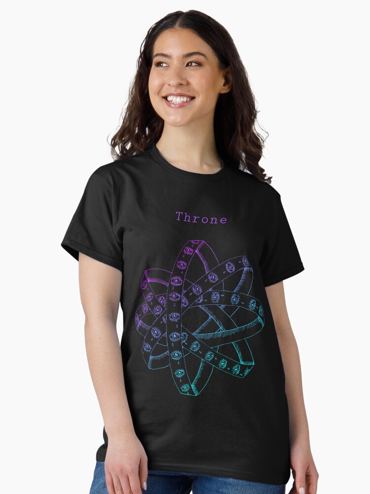Thumbnail 2 of 7, Classic T-Shirt, throne angel thrones ophanim ink illustration designed and sold by indiVisibl.