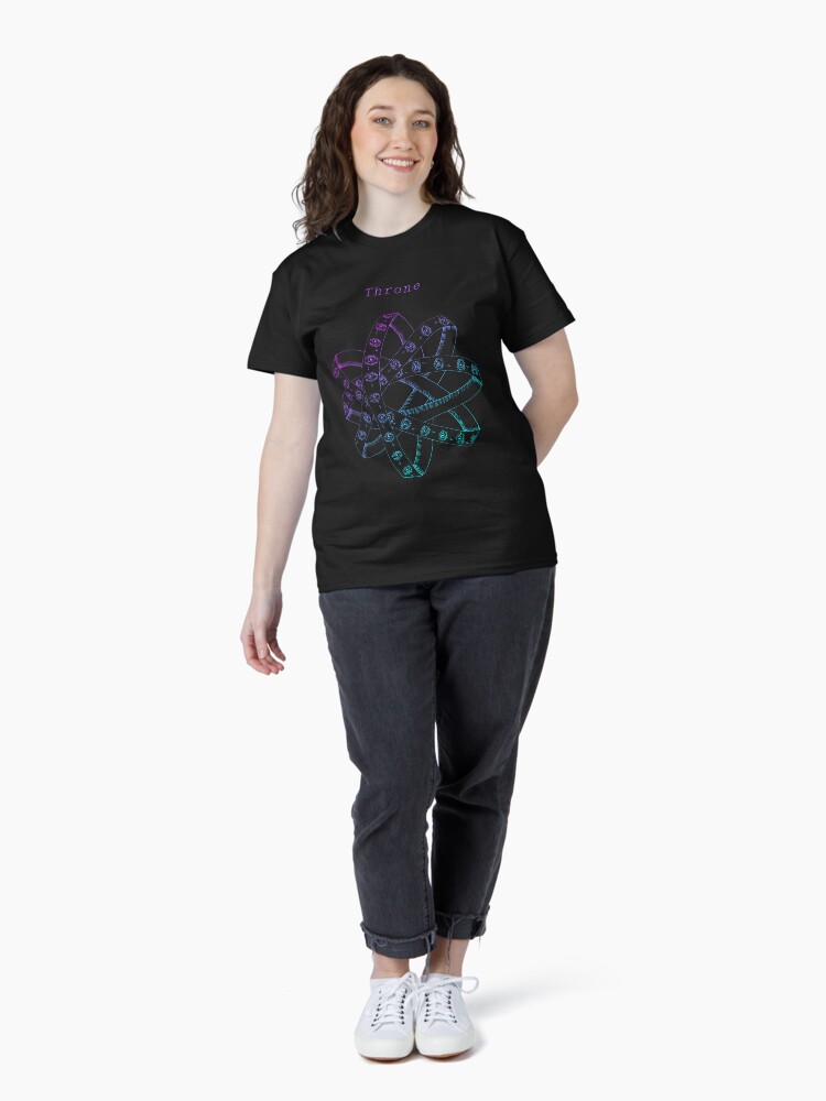Thumbnail 4 of 7, Classic T-Shirt, throne angel thrones ophanim ink illustration designed and sold by indiVisibl.