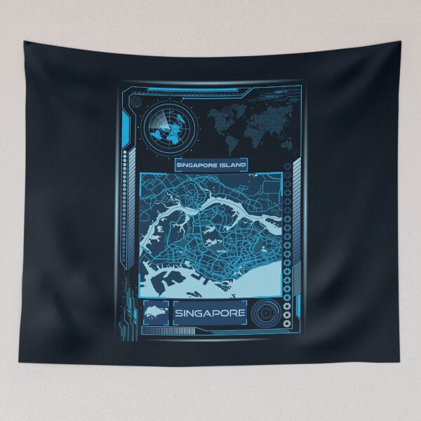 Item preview, SINGAPORE ISLAND MAP designed and sold by hatimelhag.