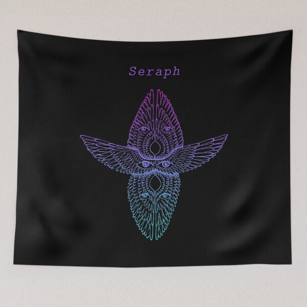 Item preview, bible accurate angel seraph seraphim angel ink illustration designed and sold by indiVisibl.