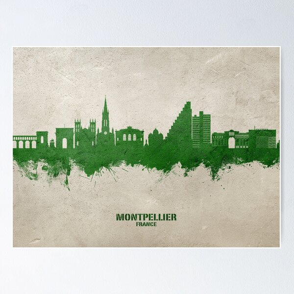 Item preview, Montpellier France Skyline designed and sold by ArtPrints.