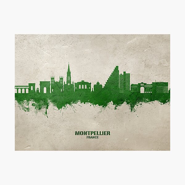 Item preview, Montpellier France Skyline designed and sold by ArtPrints.
