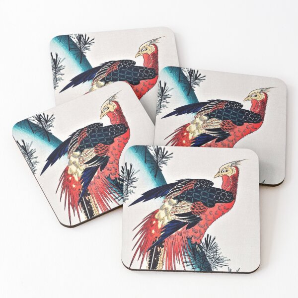 Item preview, angry looking colorful bird-japanese art designed and sold by 1andydesign.