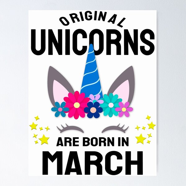 Item preview, Original unicorns are born in March designed and sold by FashionHeritage.