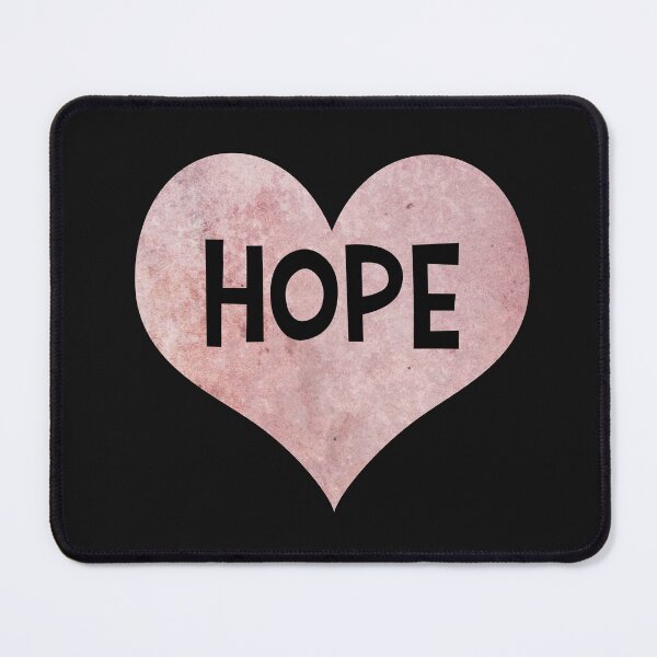 Item preview, Hope pink heart typography cute text watercolor art designed and sold by WatercolorFun.