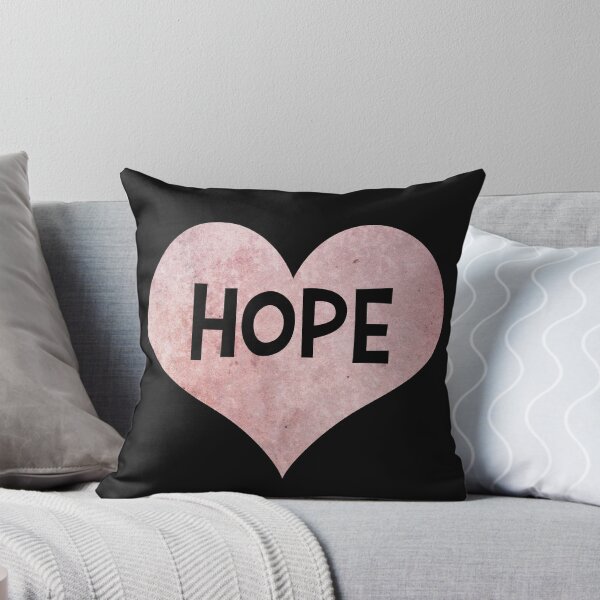 Item preview, Hope pink heart typography cute text watercolor art designed and sold by WatercolorFun.