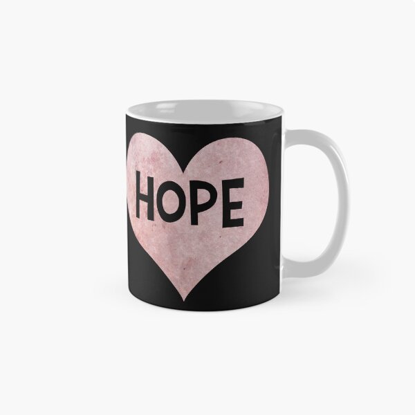 Item preview, Hope pink heart typography cute text watercolor art designed and sold by WatercolorFun.