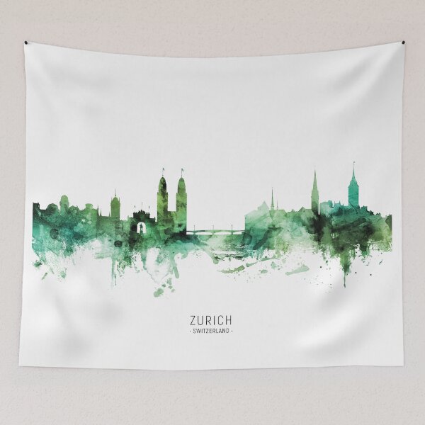 Item preview, Zurich Switzerland Skyline designed and sold by ArtPrints.