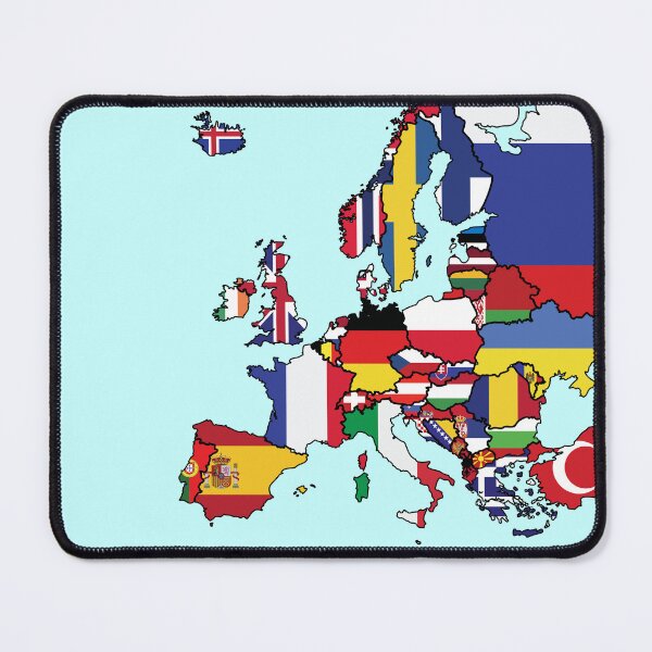 Item preview, Simple Map of Europe with Country Flags designed and sold by Happy Puppy Print On Demand.