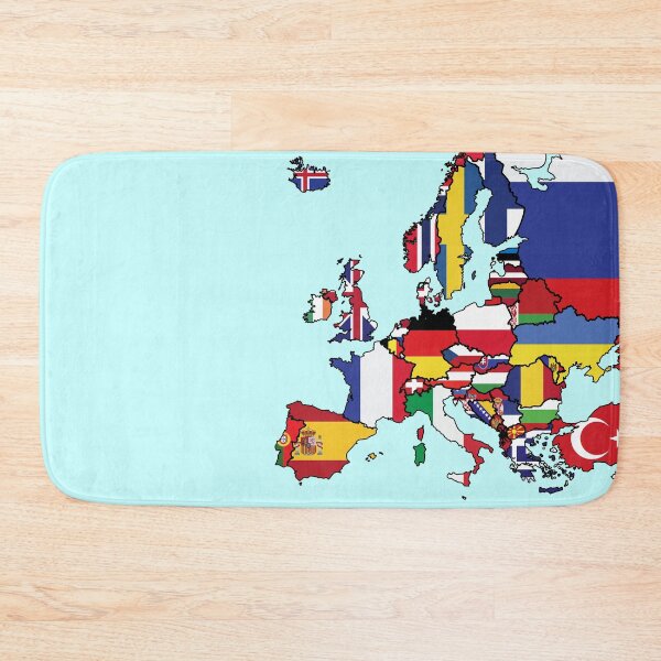 Item preview, Simple Map of Europe with Country Flags designed and sold by Happy Puppy Print On Demand.