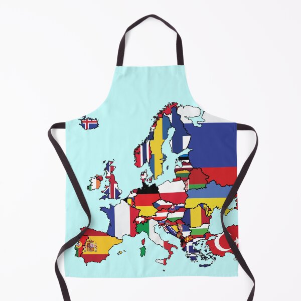 Item preview, Simple Map of Europe with Country Flags designed and sold by Happy Puppy Print On Demand.
