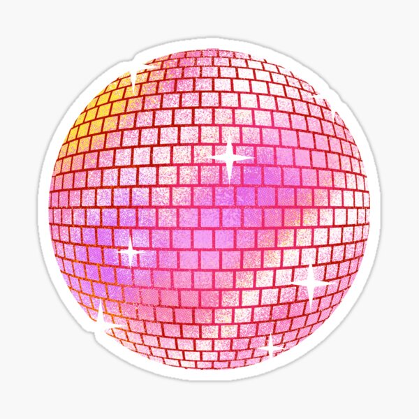 Pink Sparkly Ball" Sticker for Sale | Redbubble