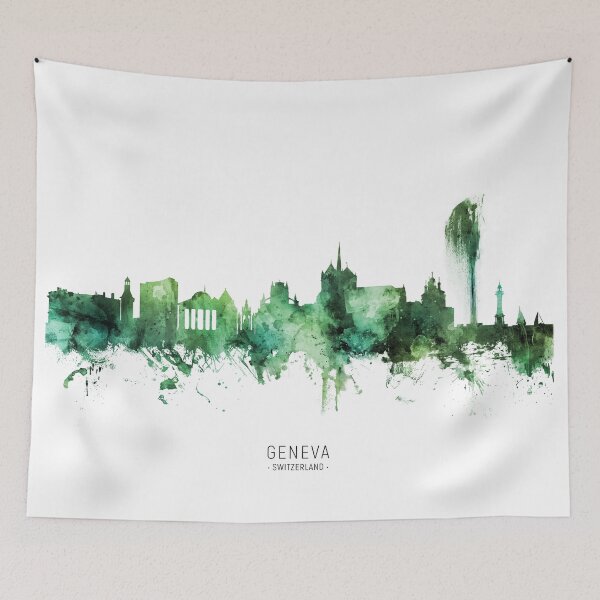 Item preview, Geneva Switzerland Skyline designed and sold by ArtPrints.