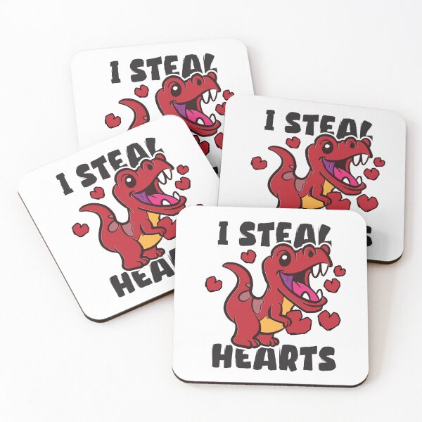 Item preview, Funny I Steal Hearts Dinosaur Valentines Day Gift designed and sold by Betsytiptoe.