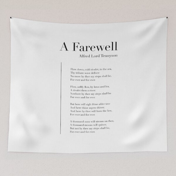 Item preview, A Farewell by Alfred Lord Tennyson designed and sold by wisemagpie.